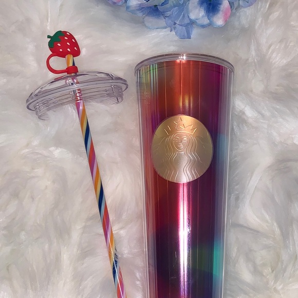Starbucks Multi Colored Rainbow Kaleidoscope Dome Cup Tumbler 24oz Venti 2020 - Picture 8 of 15